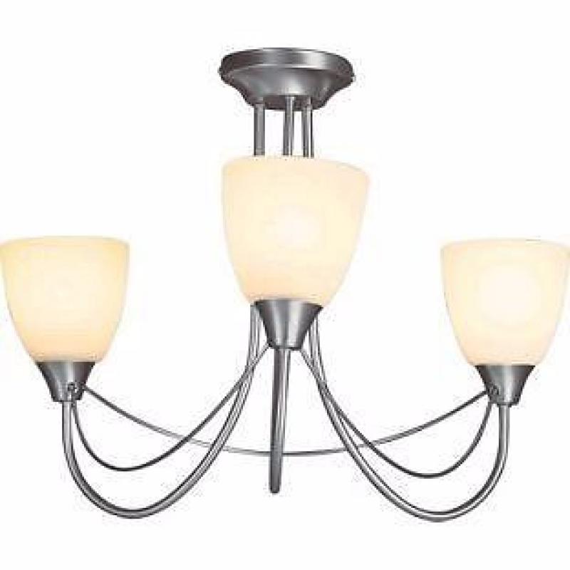 2 x Silver Symphony Ceiling Lights