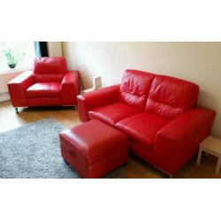 DFS red leather suite