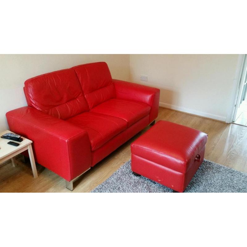 DFS red leather suite