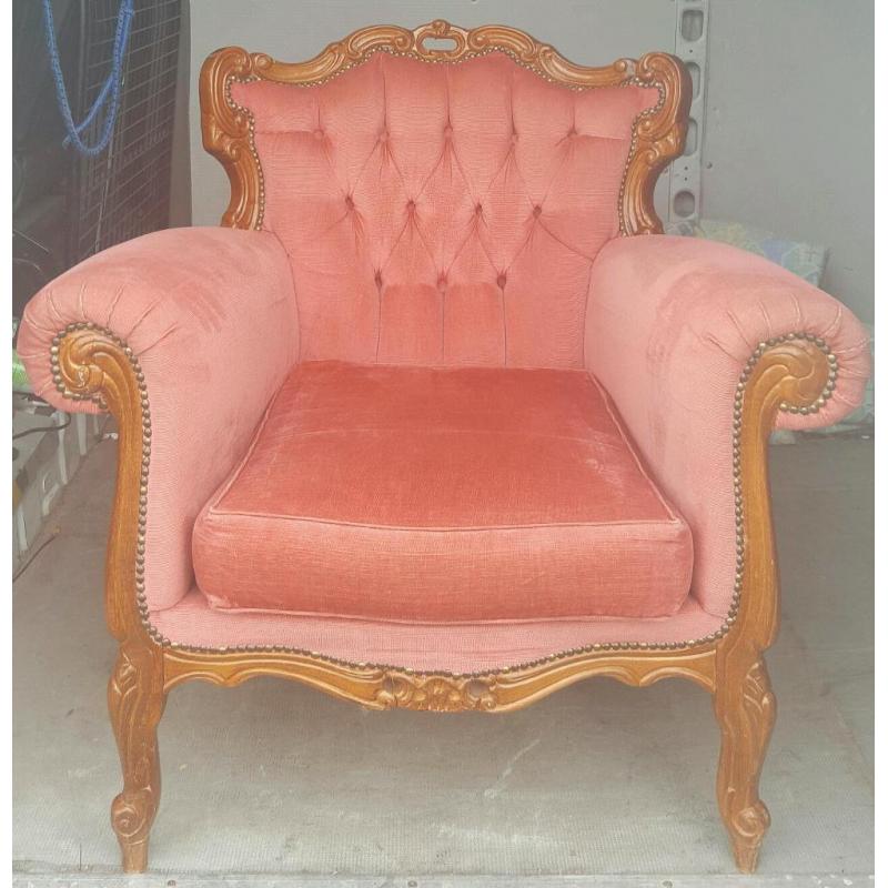 French Louis style arm chair in vgc and very comfortable