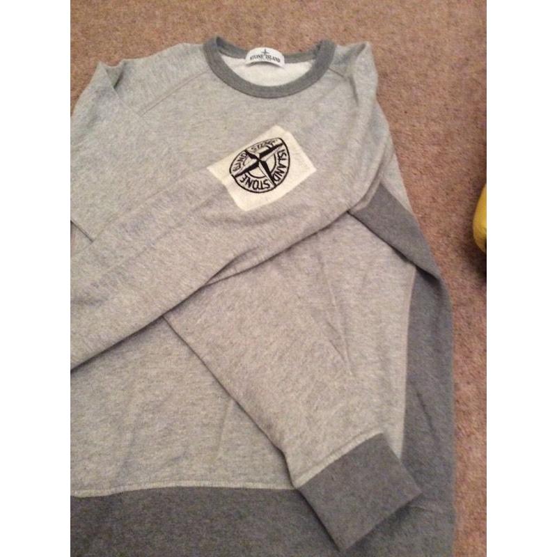 Stone island grey sweatshirt