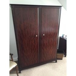 Two Door Wardrobe - Mahogany