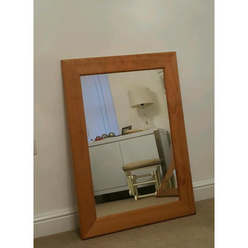 Large pine mirror