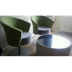 Contemporary chairs and table