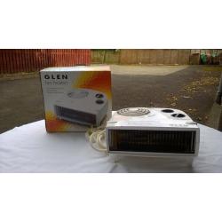 GLEN 200OWATT ELECTRIC FAN HEATER/BOXED//FREESTANDING SLIMLINE LAZER 2000 HEATING PANAL.