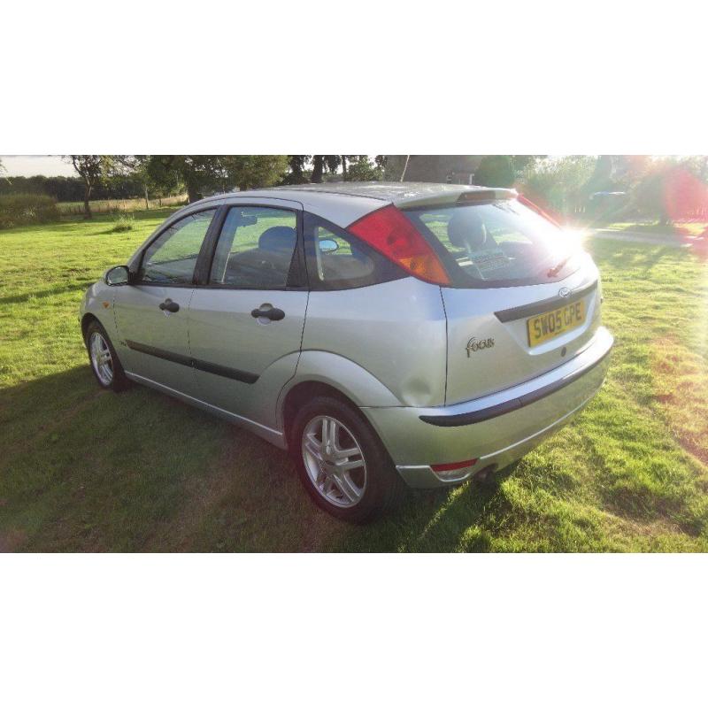 Ford Focus Zetec, 2005, 1.8, Petrol, Silver, 5 door, MOT to 22/7/17, Serviced 15/7/16, Mileage 67k