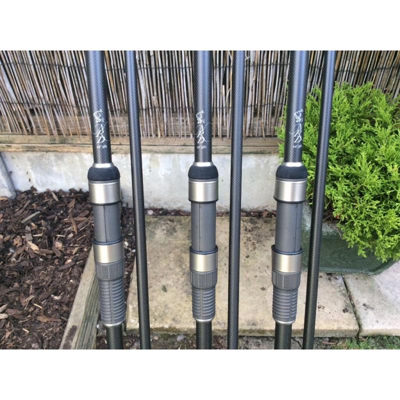 Nash NRD 12ft 3lb test curve rods x3