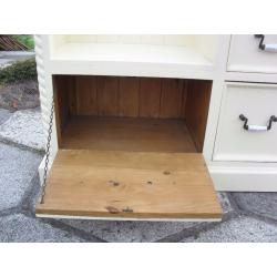 Shabby Chic Solid Pine Farmhouse Country Telephone Table In Farrow & Ball Cream No 67