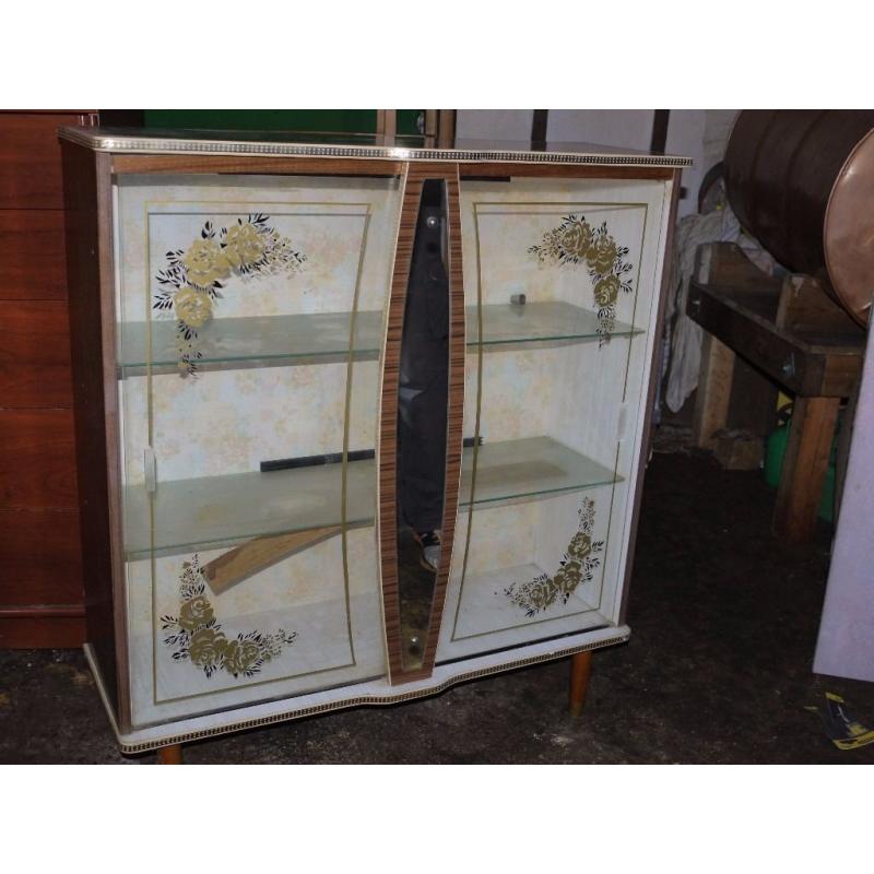 1950's/60's glass display cabinet