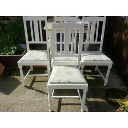 Shabby chic chunky oak table