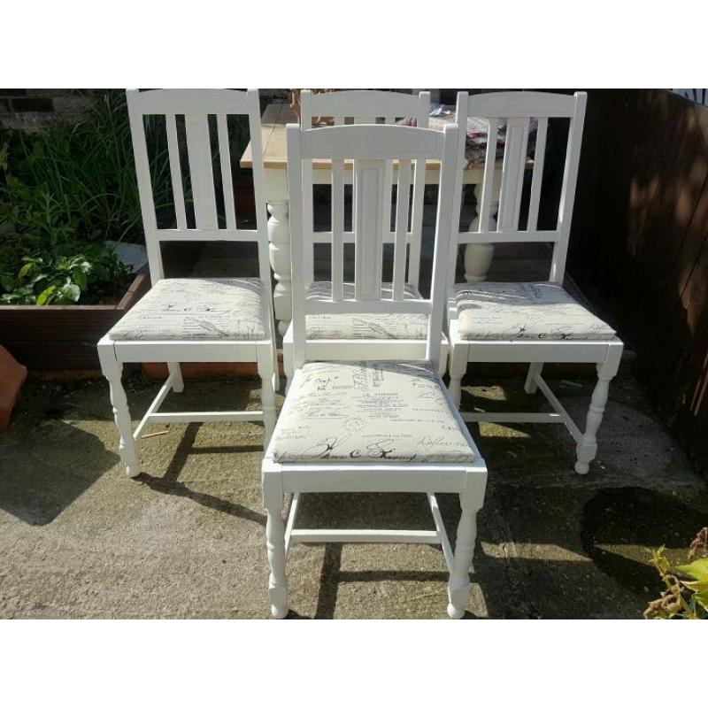 Shabby chic chunky oak table