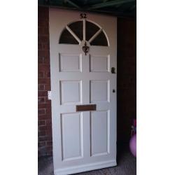 External Front Door with locks and letterbox