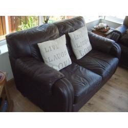 TWO SEATER LEATHER SOFA EXCELLENT CONDITION