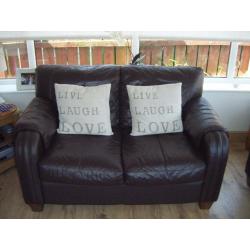 TWO SEATER LEATHER SOFA EXCELLENT CONDITION