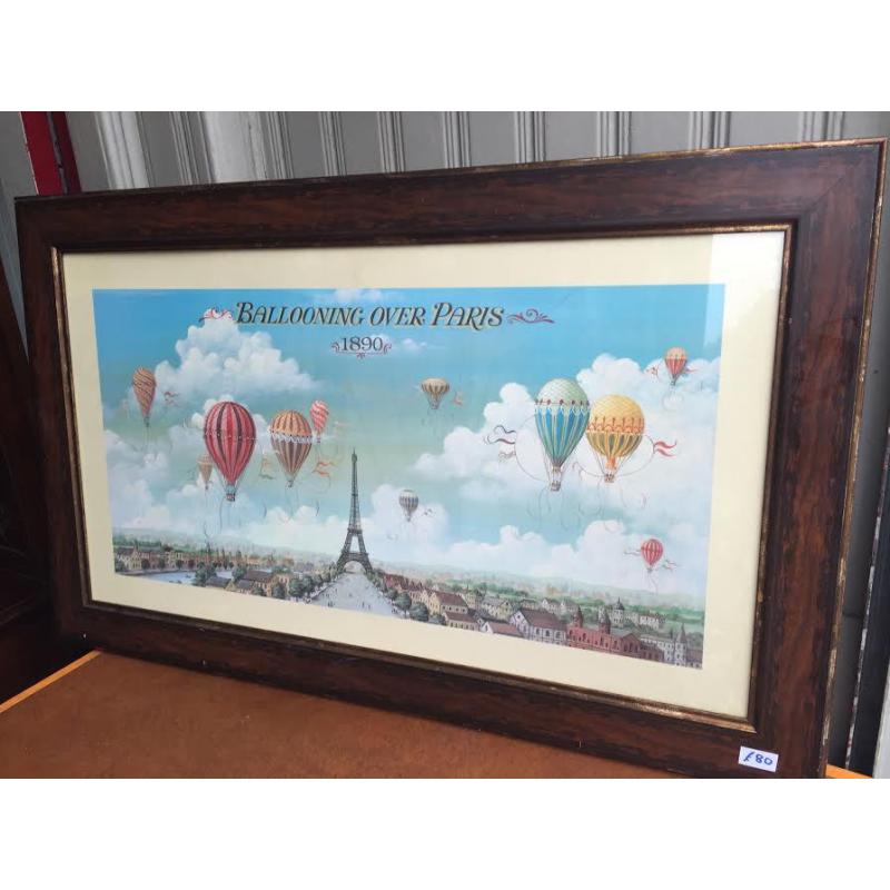 Large Picture of- balloning over Paris... feel free to view size 42 in x 26 in