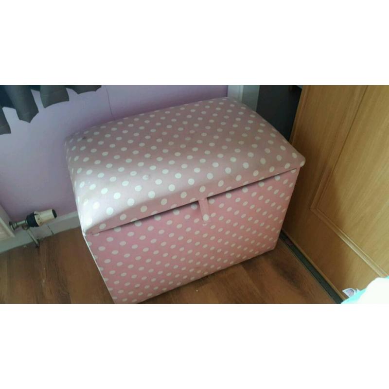 Next pink spotty storage stool