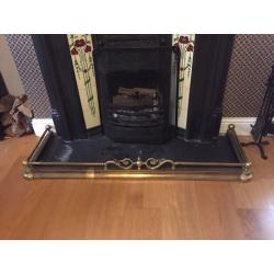 Brass adjustable fender fire surround