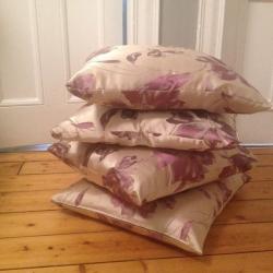 4 large 20 x 22 inch scatter cushions purple