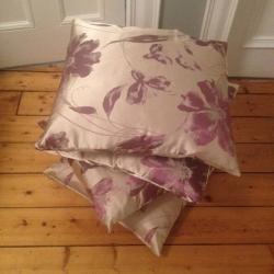 4 large 20 x 22 inch scatter cushions purple