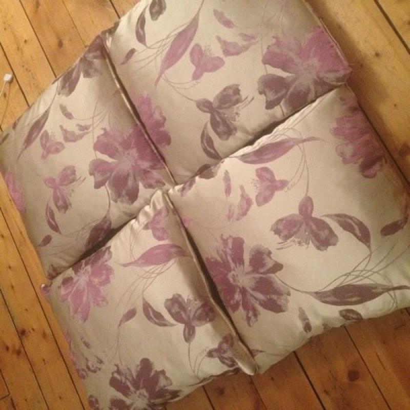 4 large 20 x 22 inch scatter cushions purple