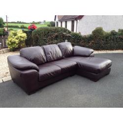 Beautiful Brown Leather Sofa