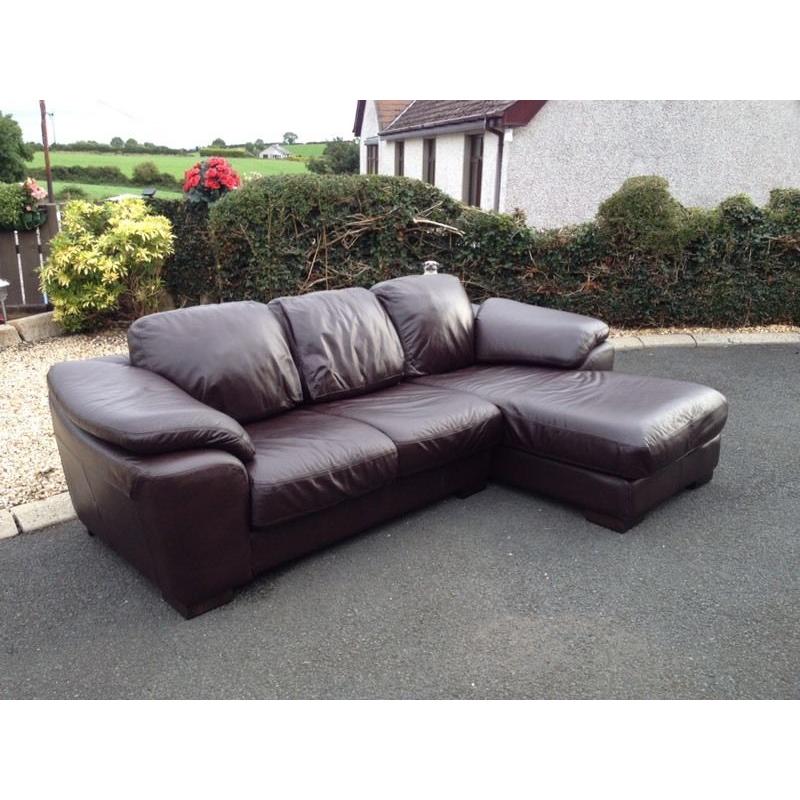 Beautiful Brown Leather Sofa