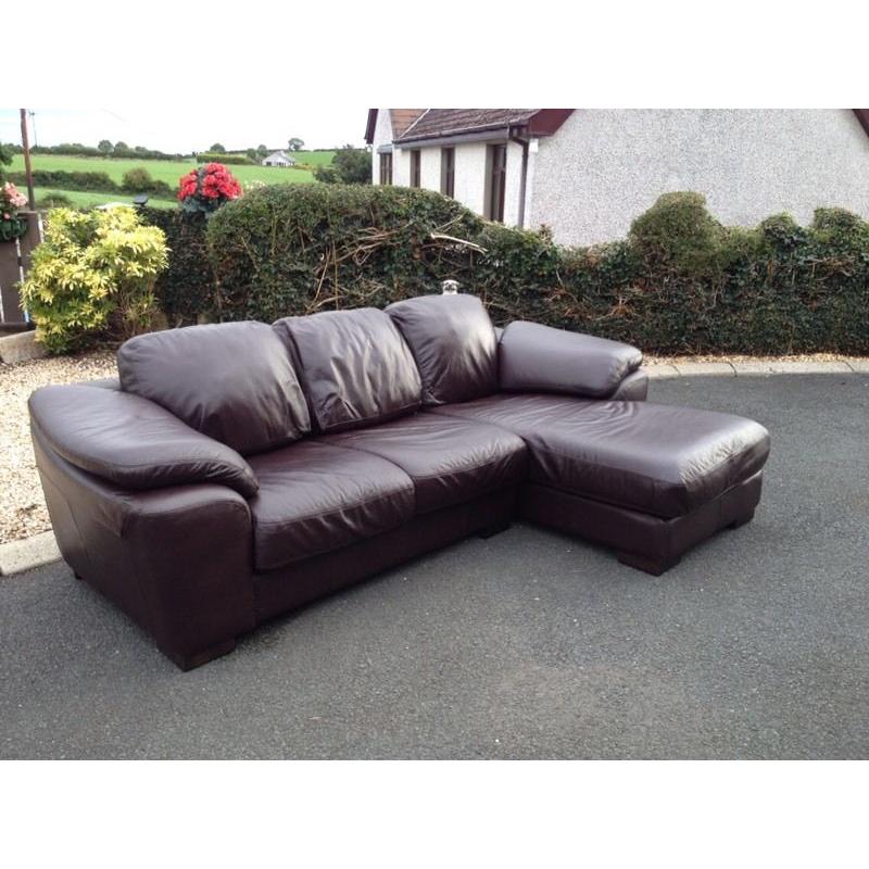 Beautiful Brown Leather Sofa