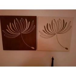 2 wall canvases Hand made