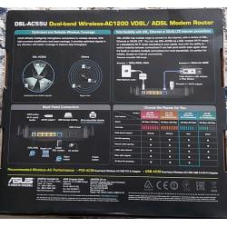 New in box ASUS DSL-AC55U Dual-band wireless AC1200VDSL modem router