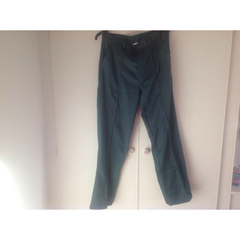 New Dickies RedHawks WD 864 Green Work Trousers