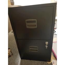 2 drawer locking filing cabinet